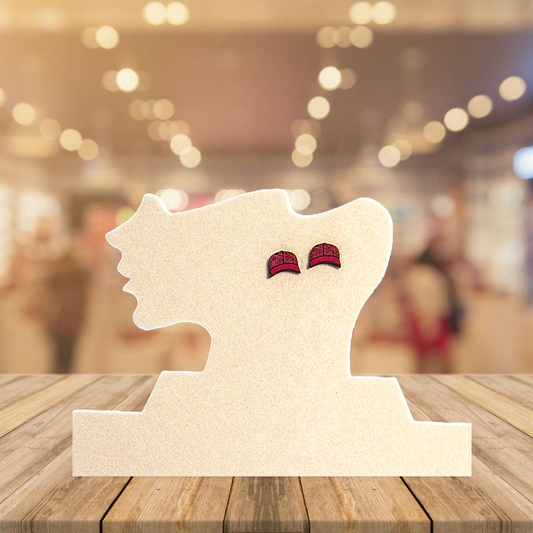 Baseball Cap Shaped Sublimated Earring Stud