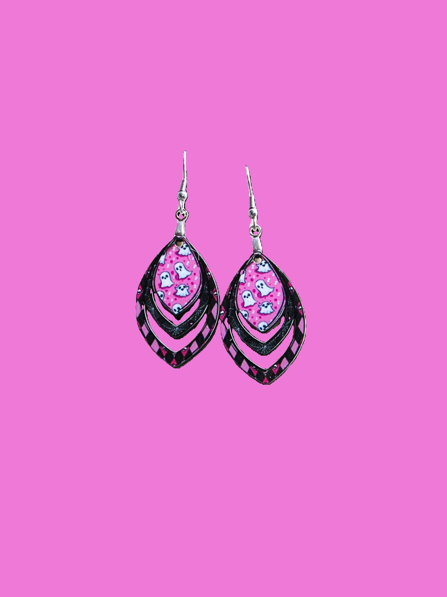 Open Teardrop Shaped Sublimated Earrings 1.5 inch