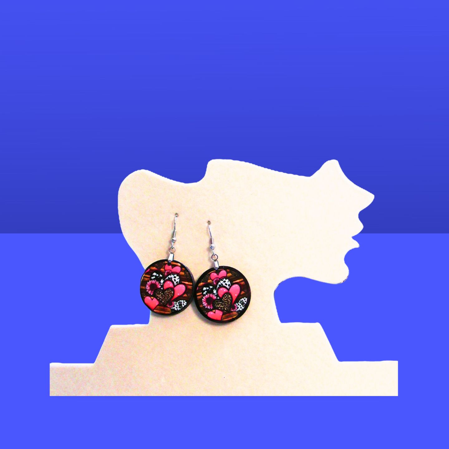 Round Shaped Sublimated 1 inch Earring