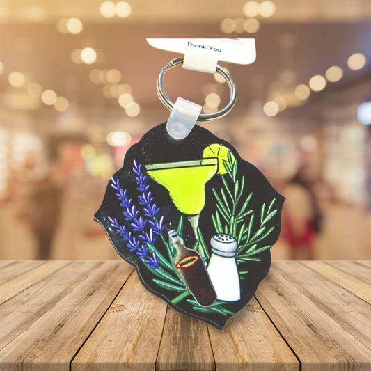 Fancy Diamond Shaped Sublimated Keychain