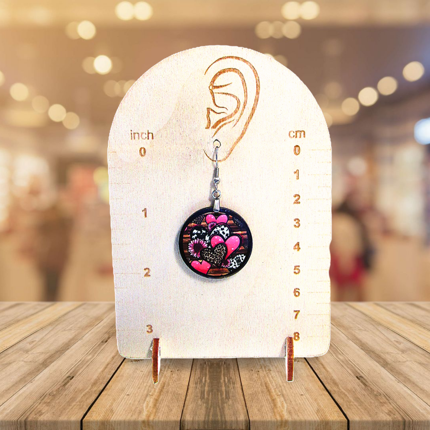 Round Shaped Sublimated 1 inch Earring