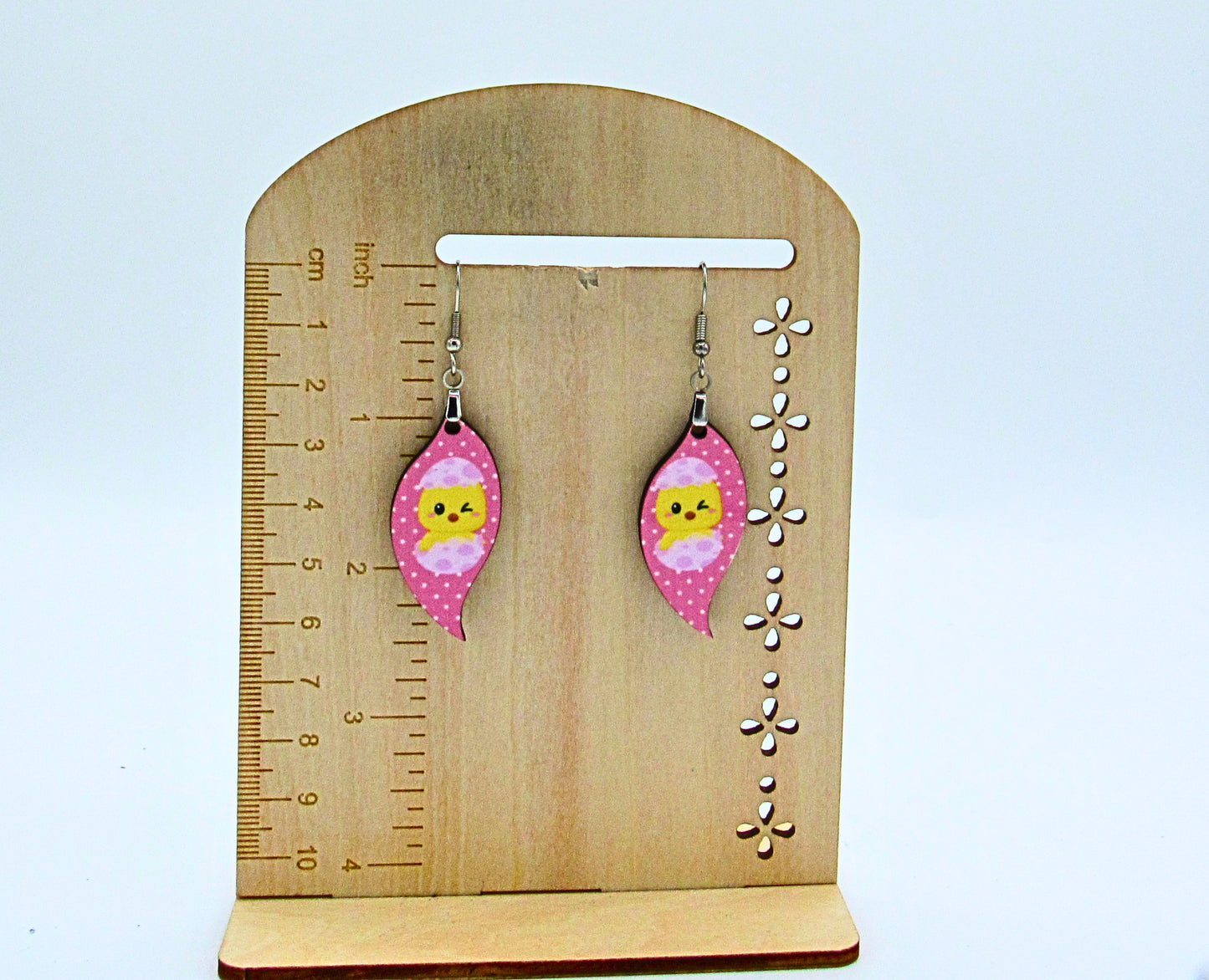 MDF-Swirl Drop Shaped Sublimated Earring 1.5 inch