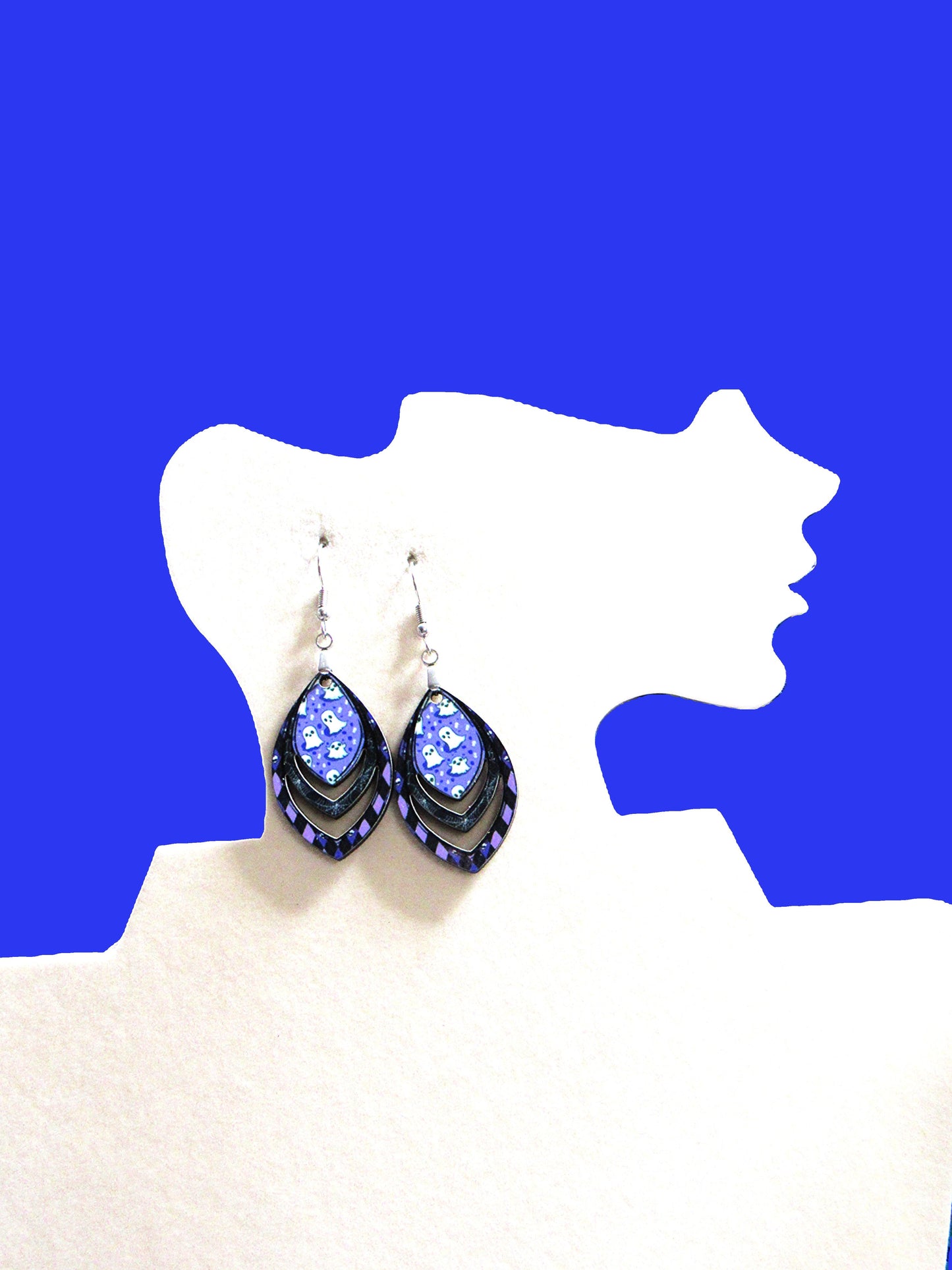 Open Teardrop Shaped Sublimated Earrings 1.5 inch
