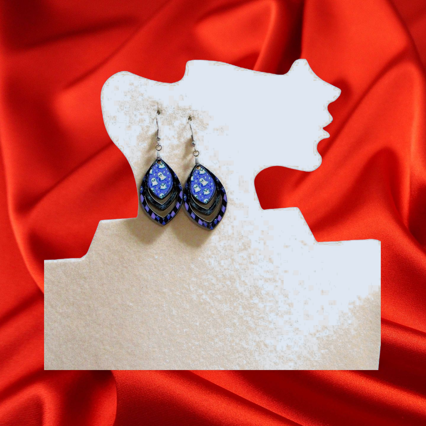 Open Teardrop Shaped Sublimated Earrings 1.5 inch