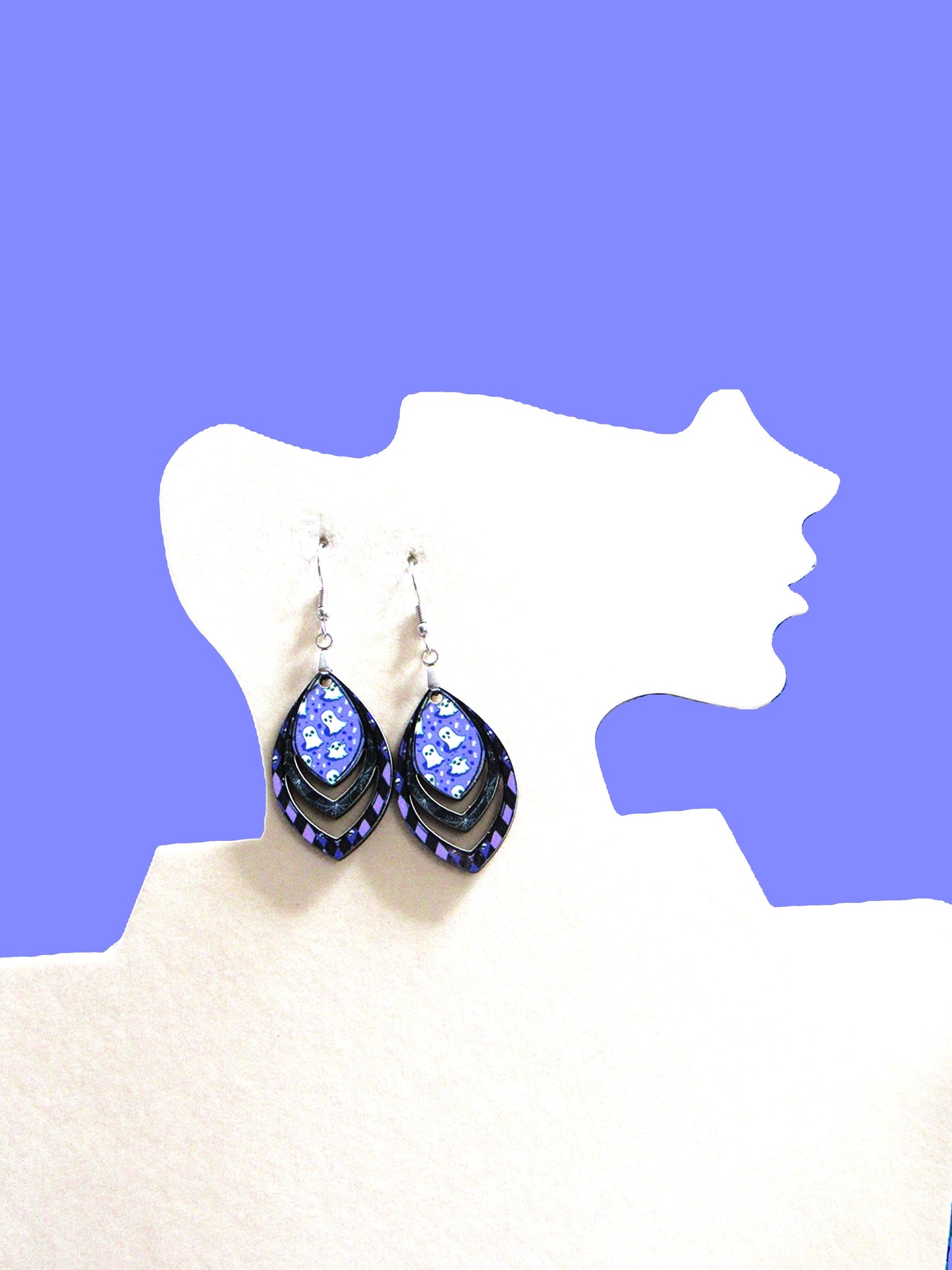 Open Teardrop Shaped Sublimated Earrings 1.5 inch