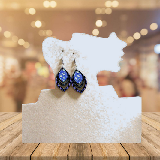 Open Teardrop Shaped Sublimated Earrings 1.5 inch