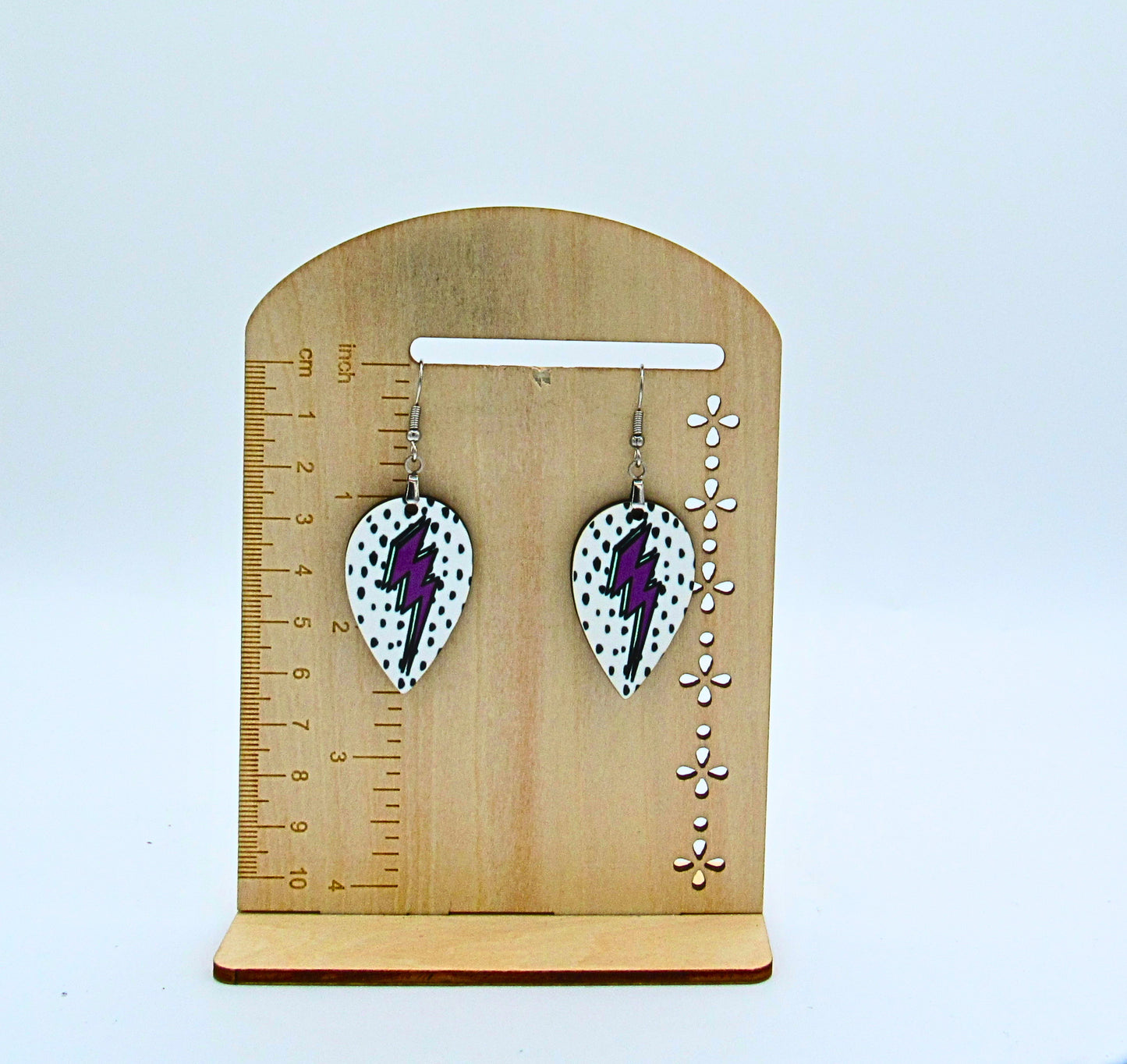 MDF-Reverse Teardrop Shaped Sublimated Earrings 1.5 inch