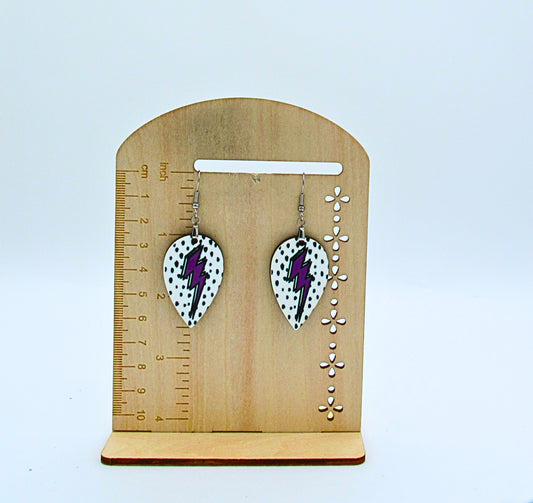 MDF-Reverse Teardrop Shaped Sublimated Earrings 1.5 inch