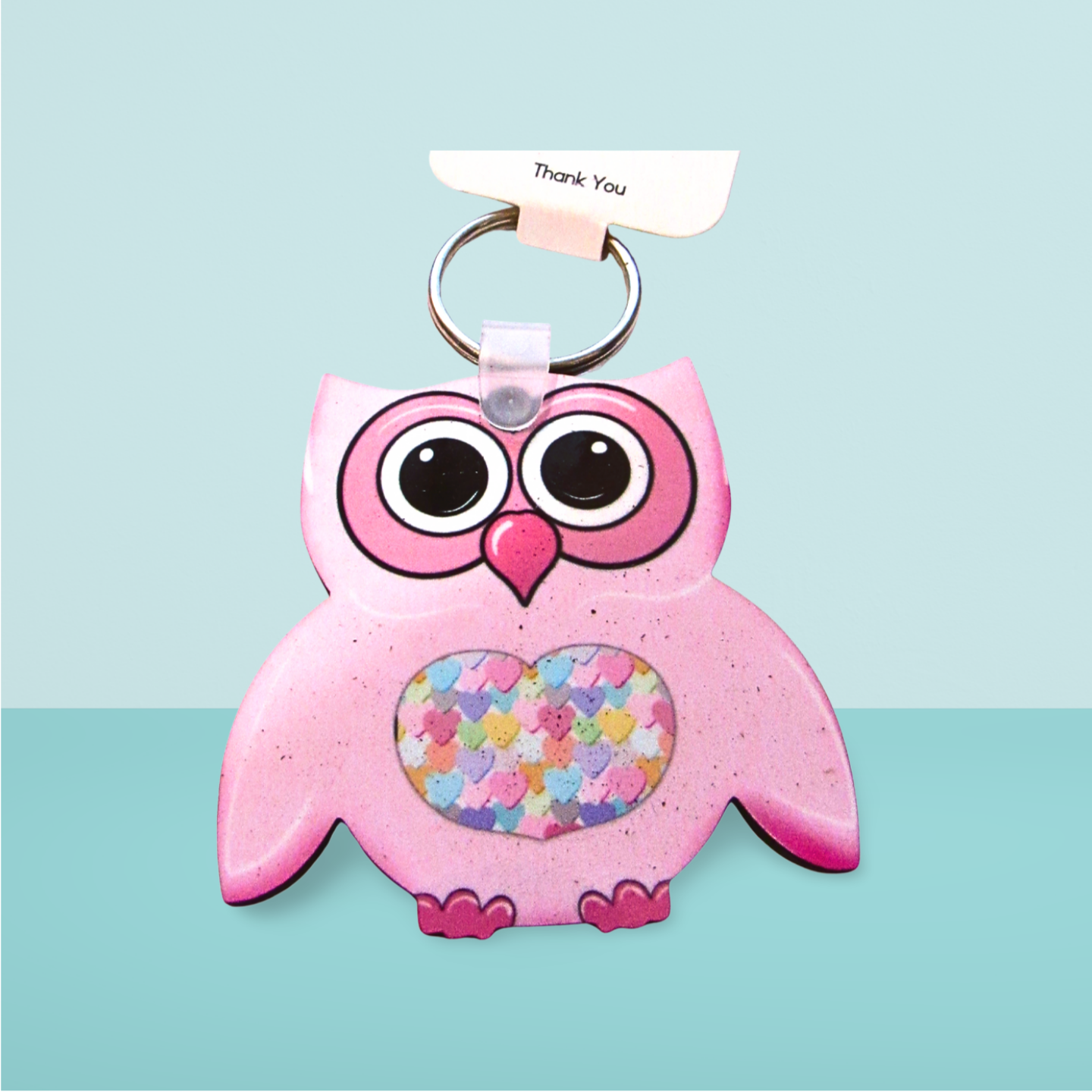 Owl Shaped Sublimated KeyChain