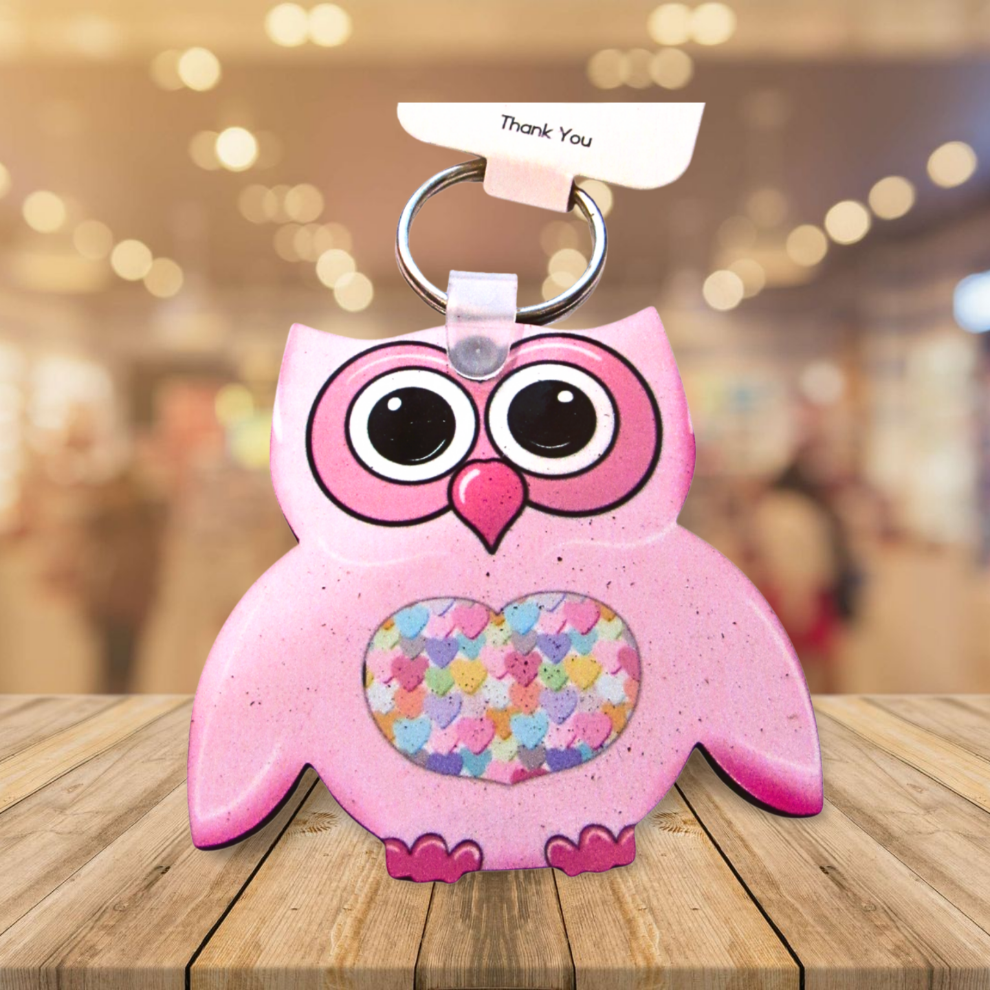 Owl Shaped Sublimated KeyChain