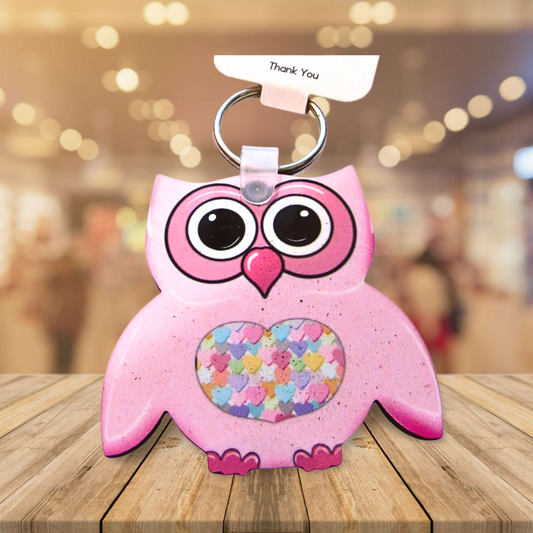 Owl Shaped Sublimated KeyChain