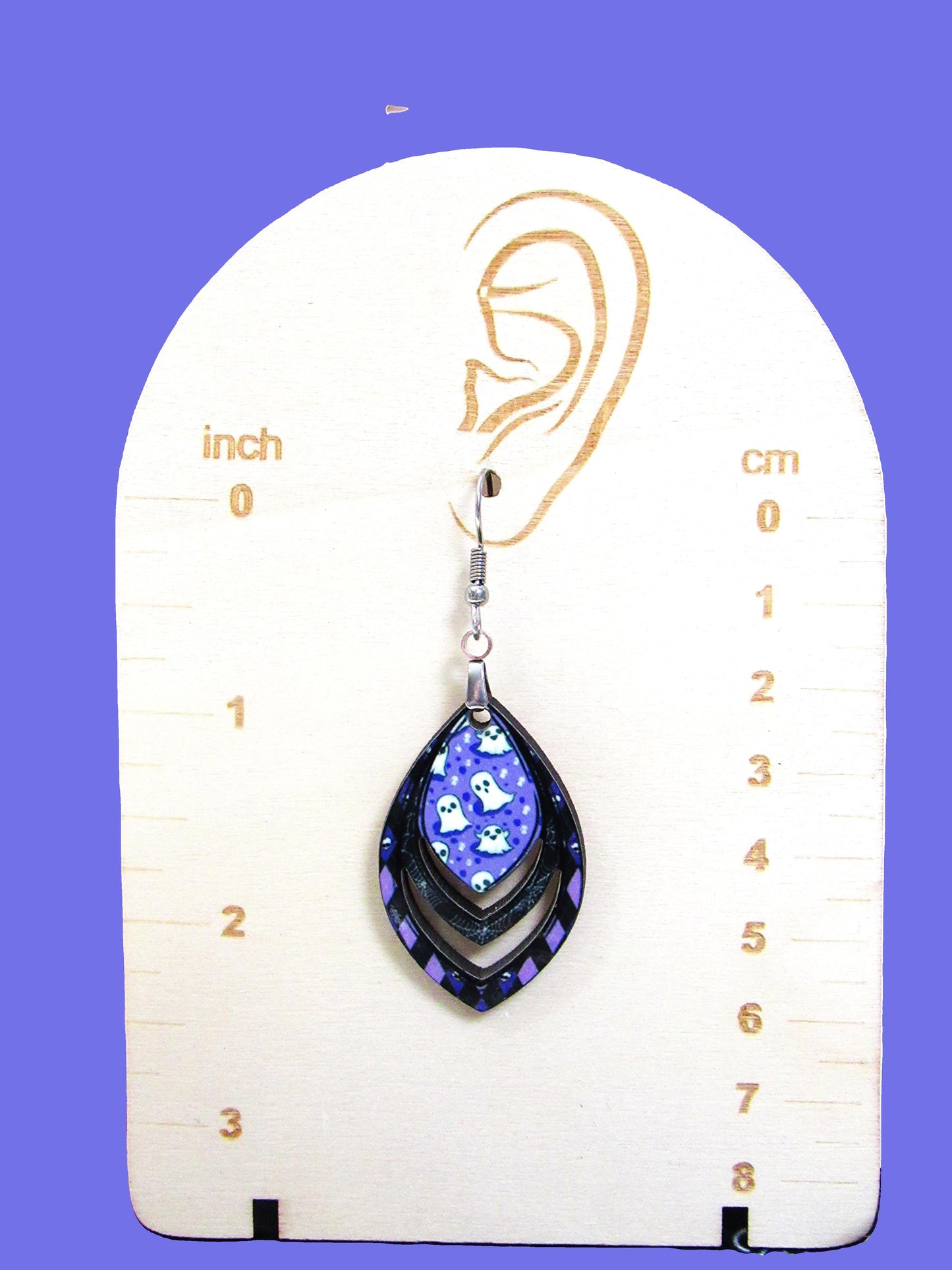 Open Teardrop Shaped Sublimated Earrings 1.5 inch