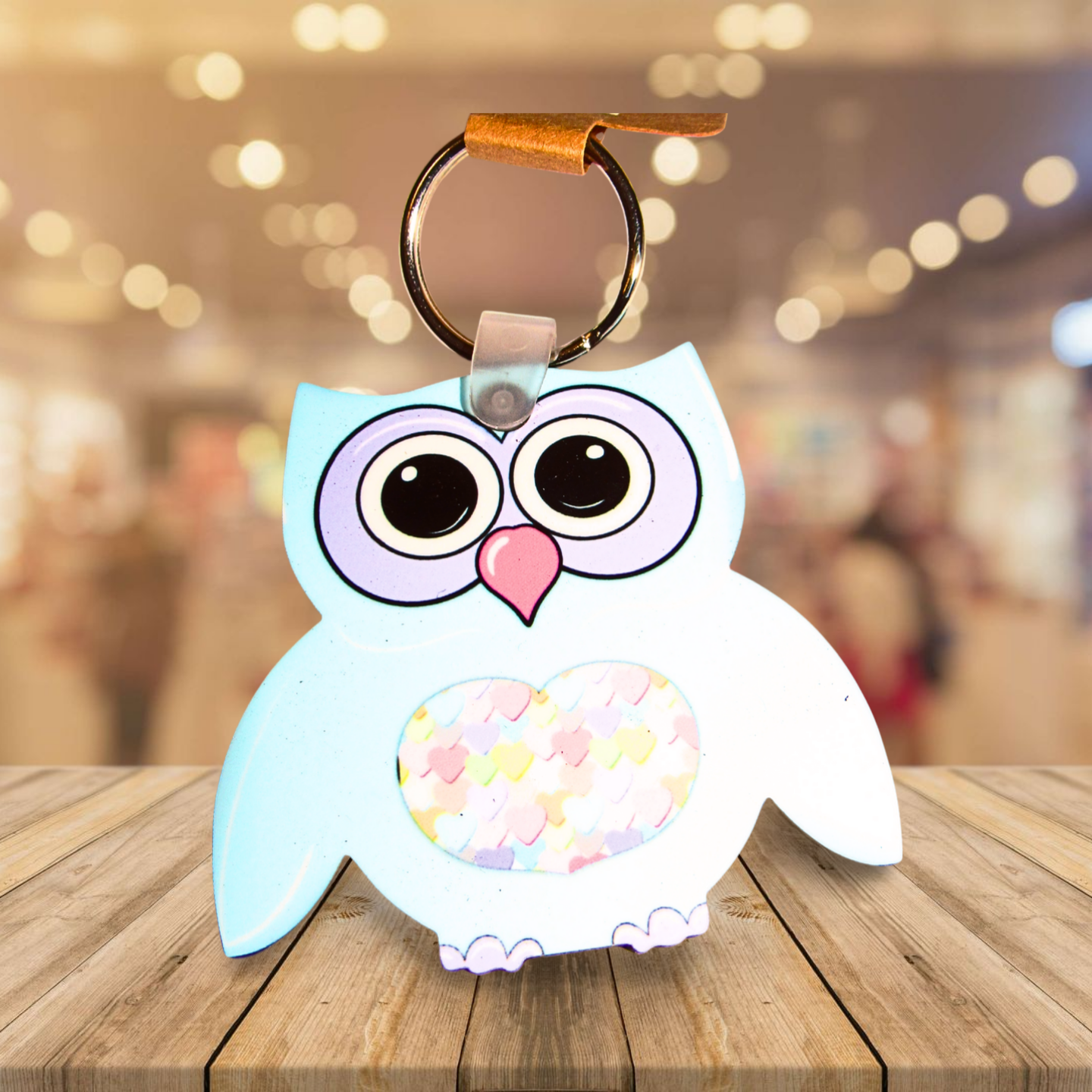 Owl Shaped Sublimated KeyChain