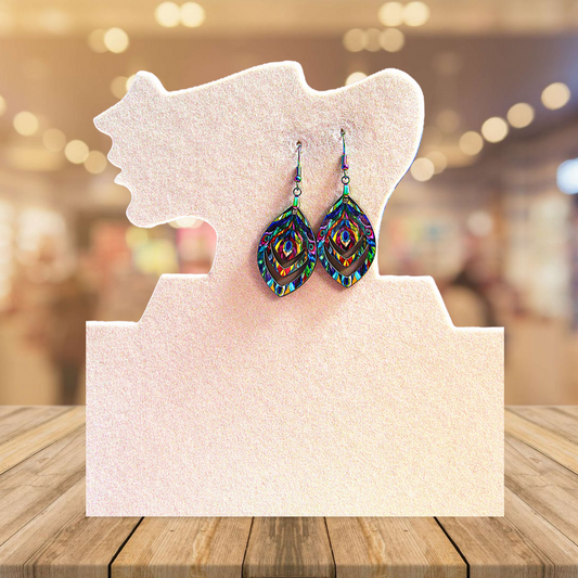 Open Teardrop Shaped Sublimated Earrings 1.5 inch