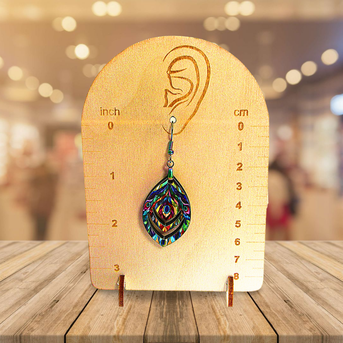 Open Teardrop Shaped Sublimated Earrings 1.5 inch