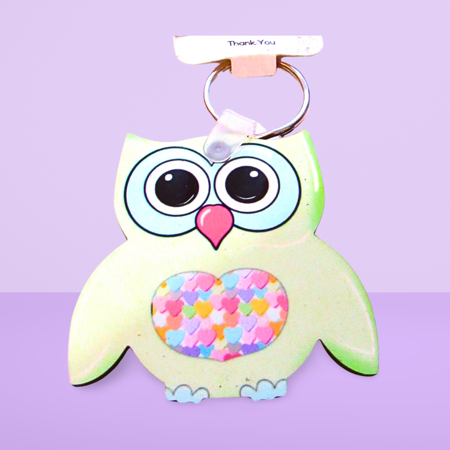 Owl Shaped Sublimated KeyChain