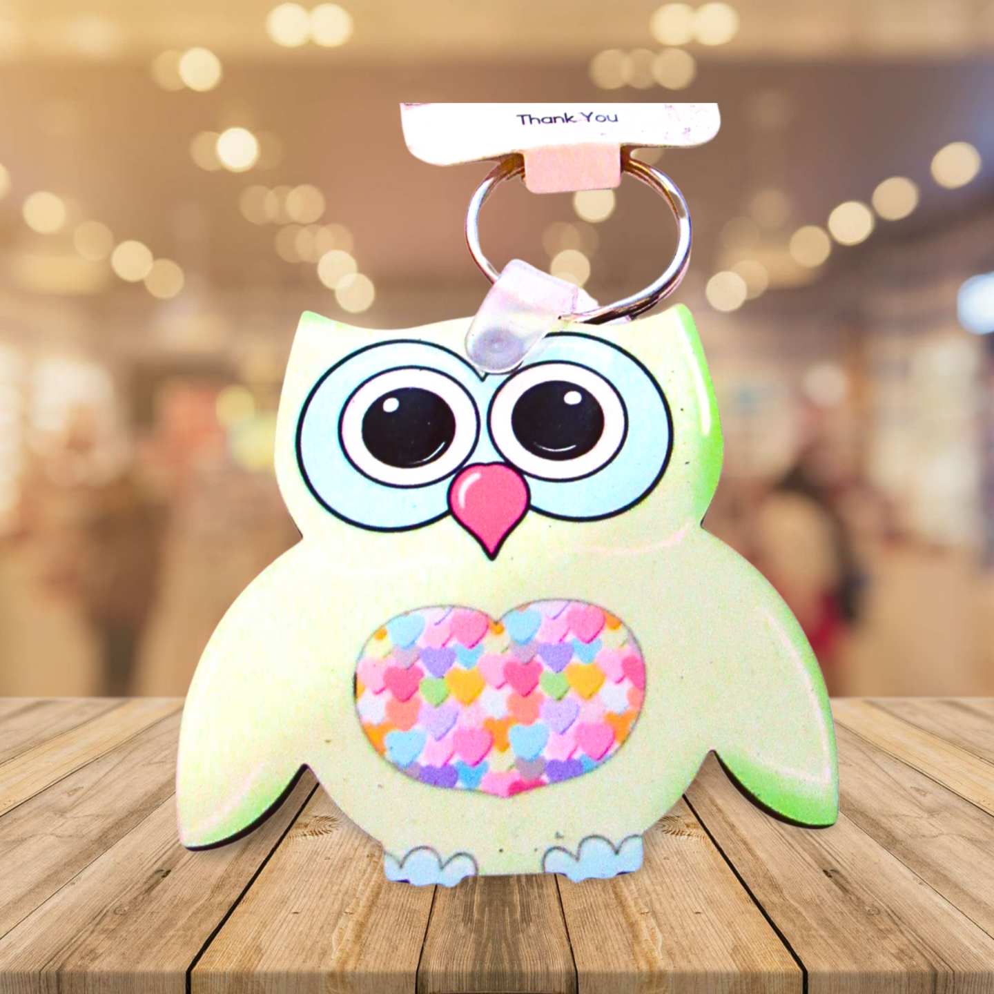 Owl Shaped Sublimated KeyChain