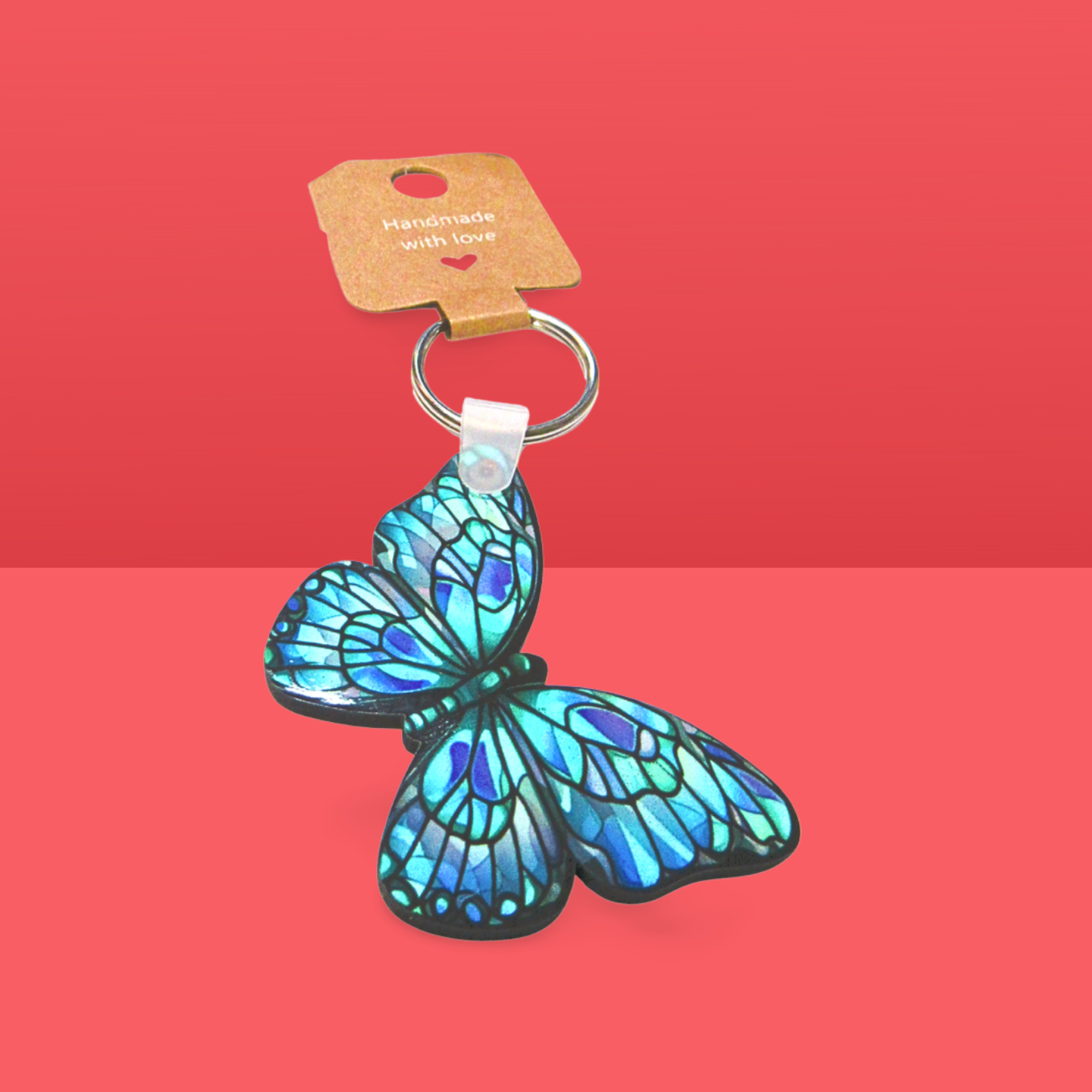 Butterfly Shaped Sublimated Keychain MDF