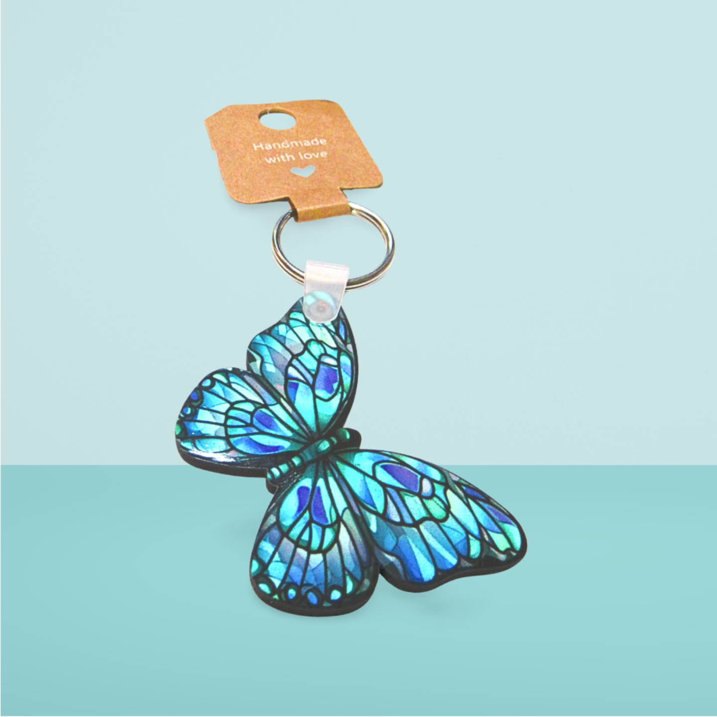 Butterfly Shaped Sublimated Keychain MDF