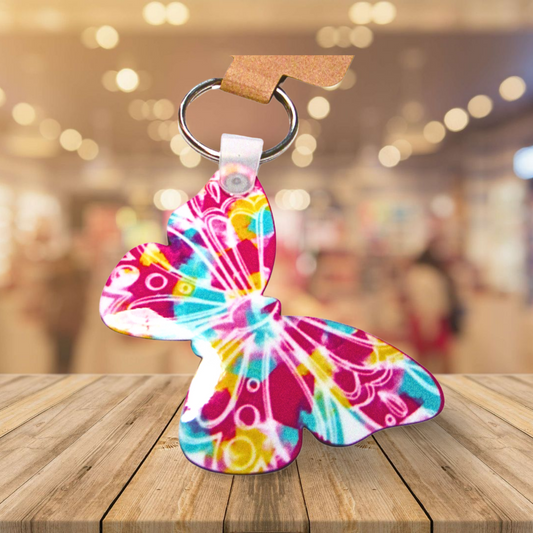 Butterfly Shaped Sublimated Keychain MDF