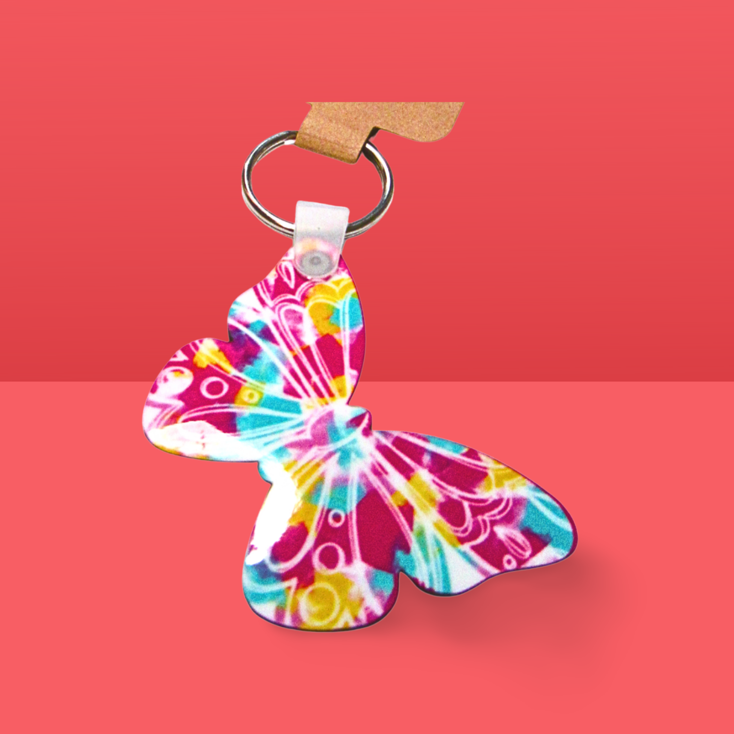 Butterfly Shaped Sublimated Keychain MDF