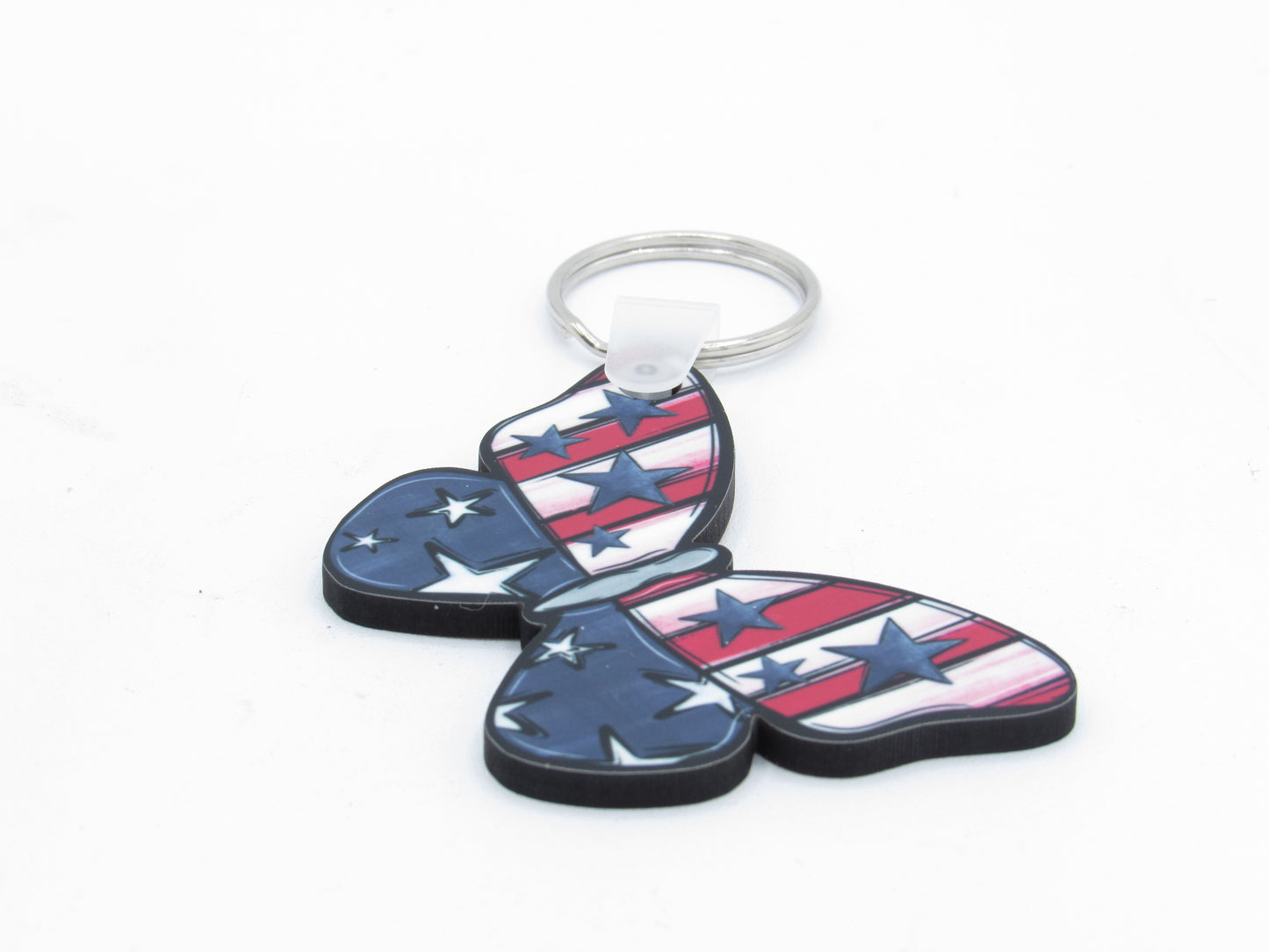 American Flag Butterfly Keyring | MDF Sublimation Accessory