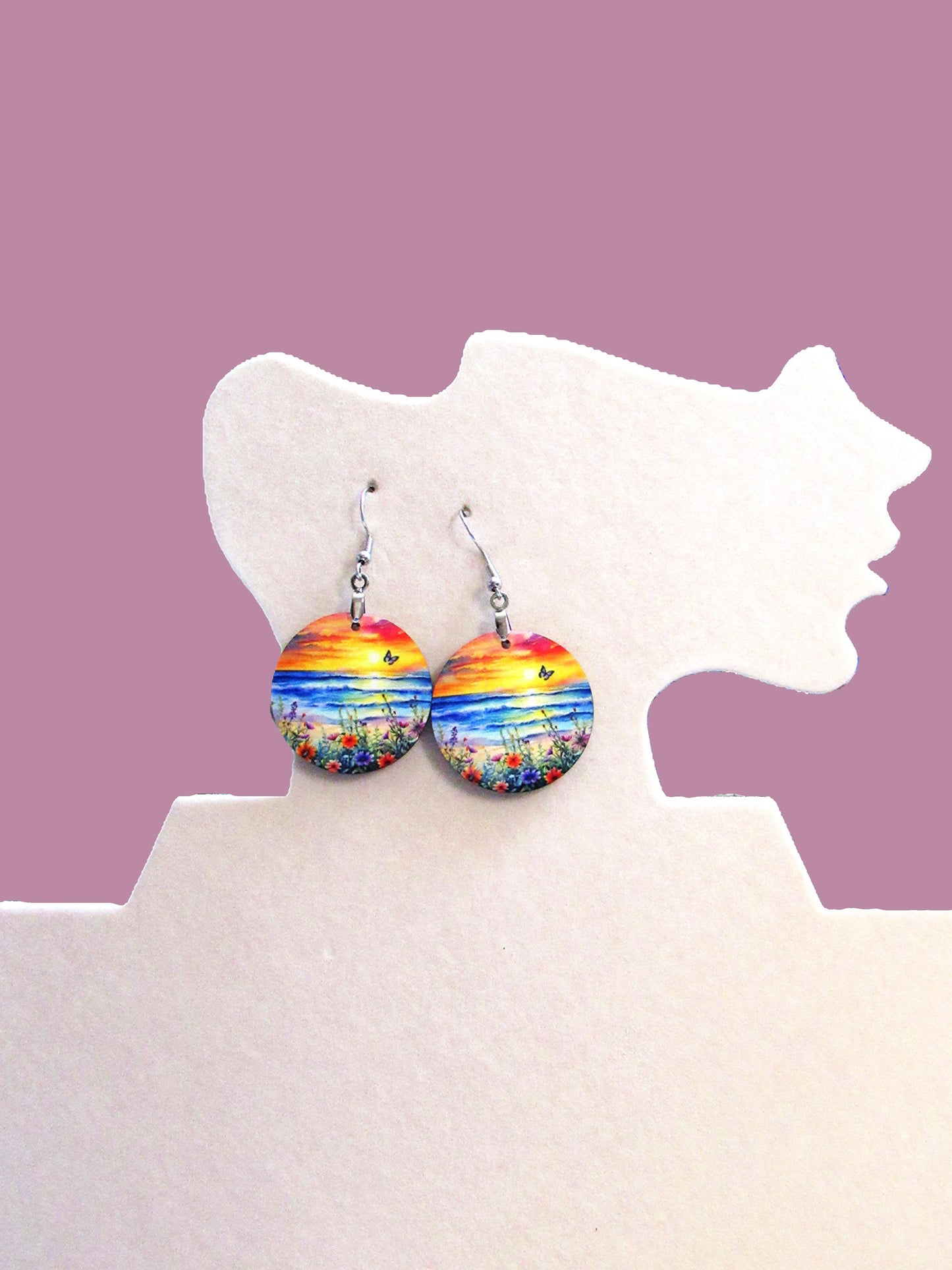 Round Shaped Sublimated 1 inch Earring