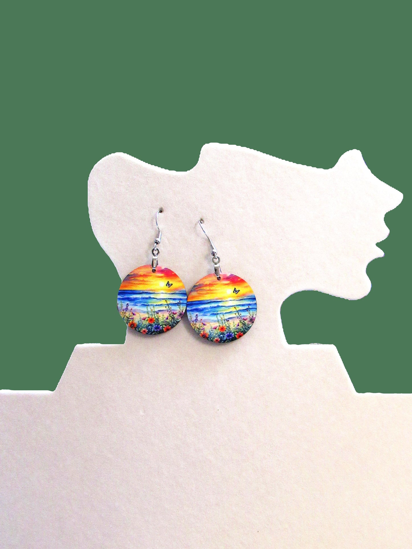 Round Shaped Sublimated 1 inch Earring