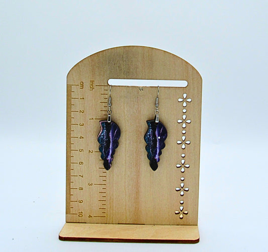 MDF-Tulip Shell Shaped Sublimated Earrings 1.5 inch