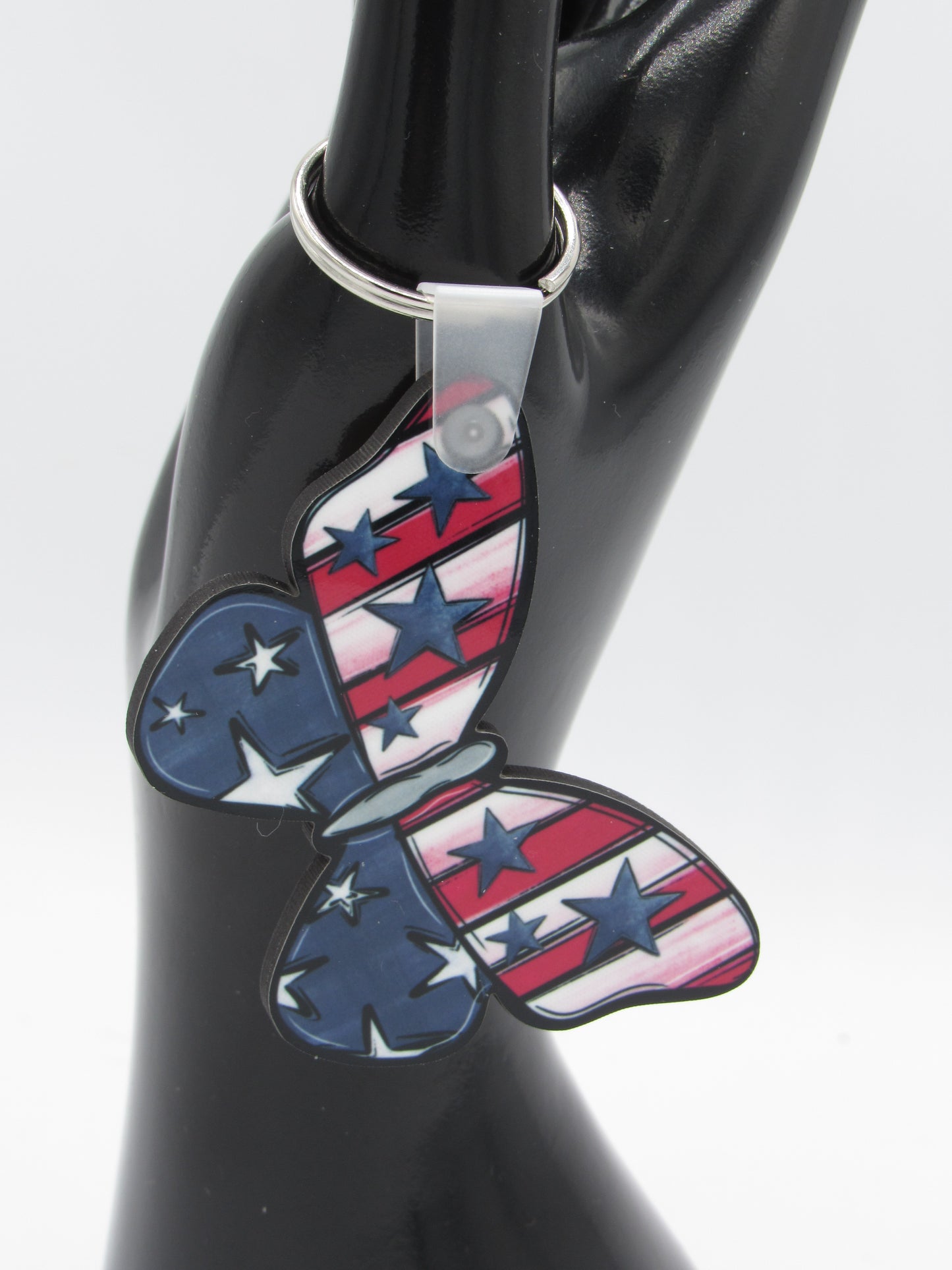 American Flag Butterfly Keyring | MDF Sublimation Accessory