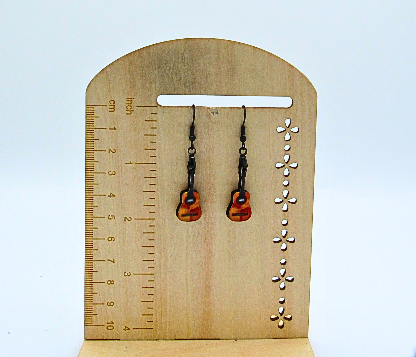 MDF-Guitar Shaped Sublimated Earrings 1 inch