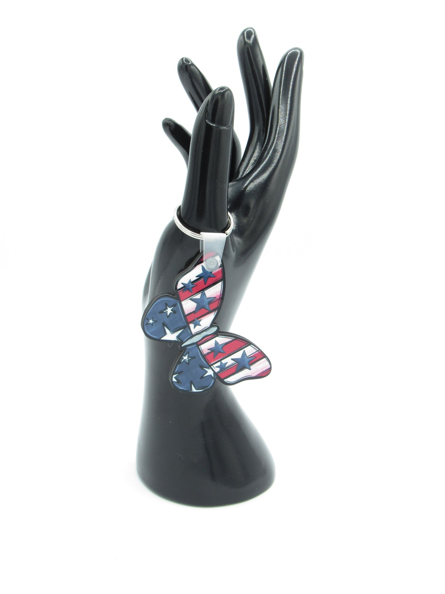 American Flag Butterfly Keyring | MDF Sublimation Accessory