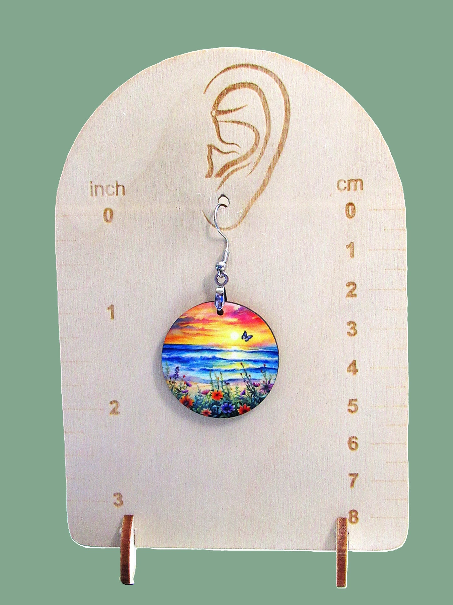 Round Shaped Sublimated 1 inch Earring