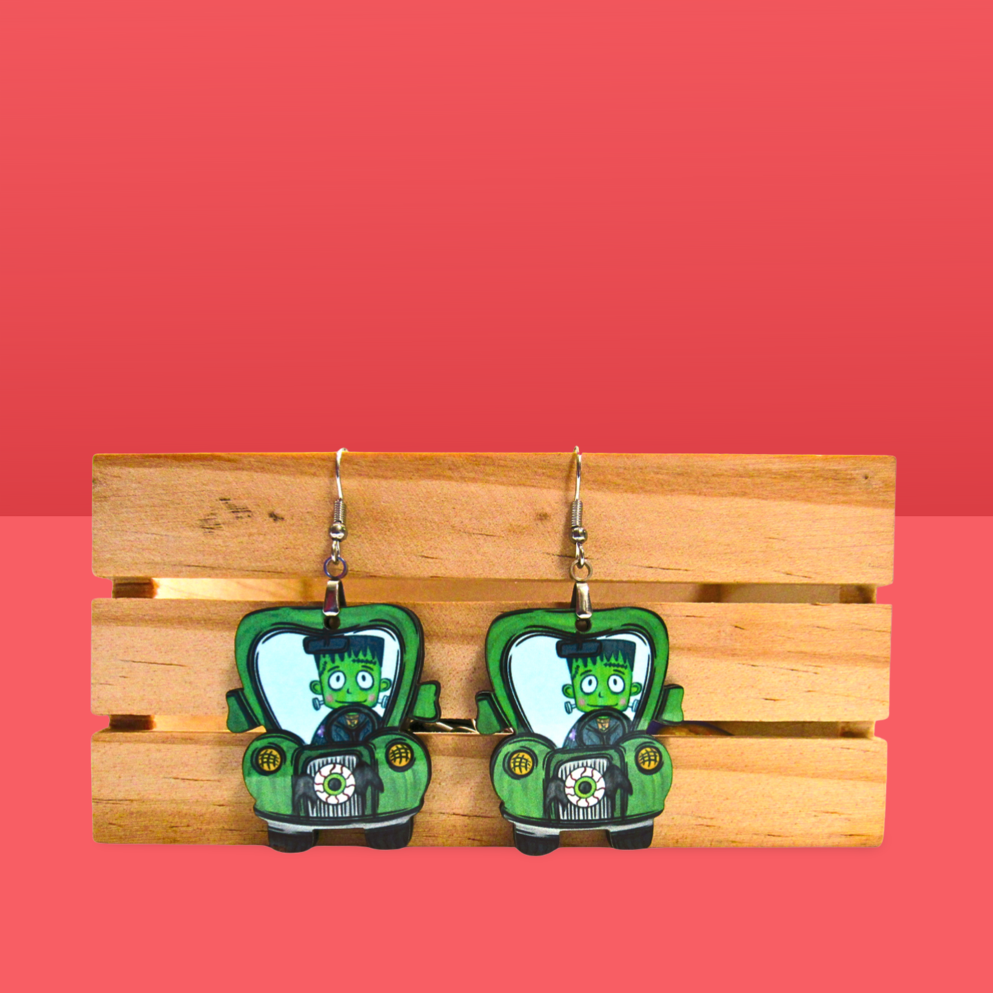 Truck Shaped Sublimated Earring