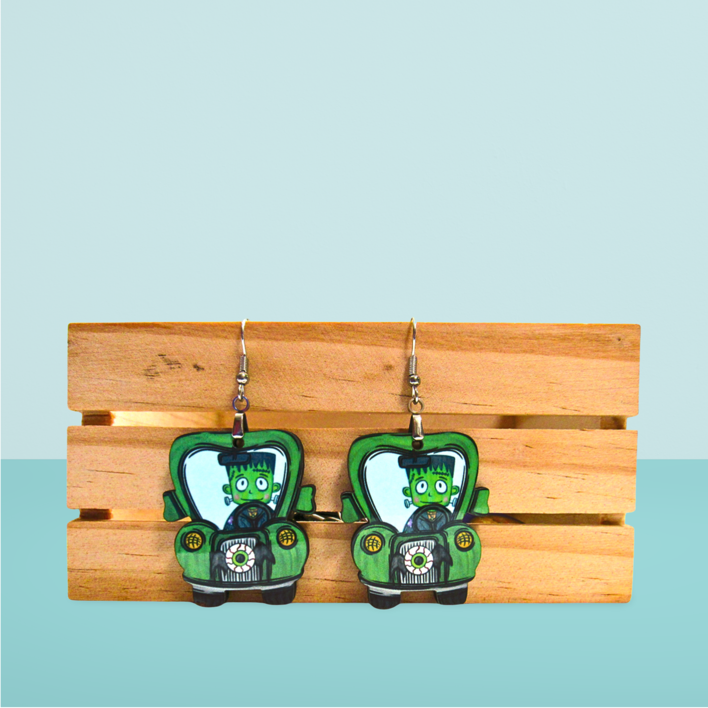 Truck Shaped Sublimated Earring