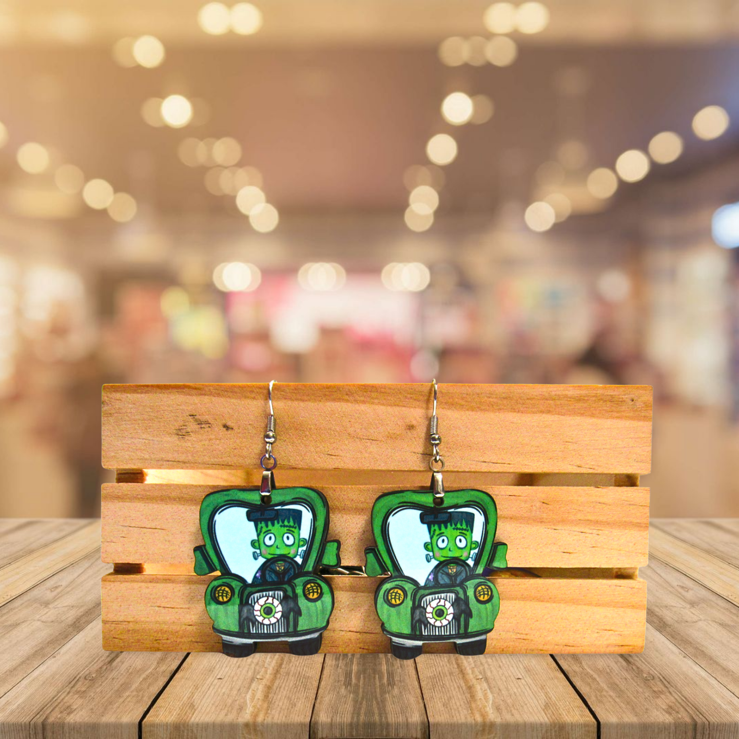Truck Shaped Sublimated Earring