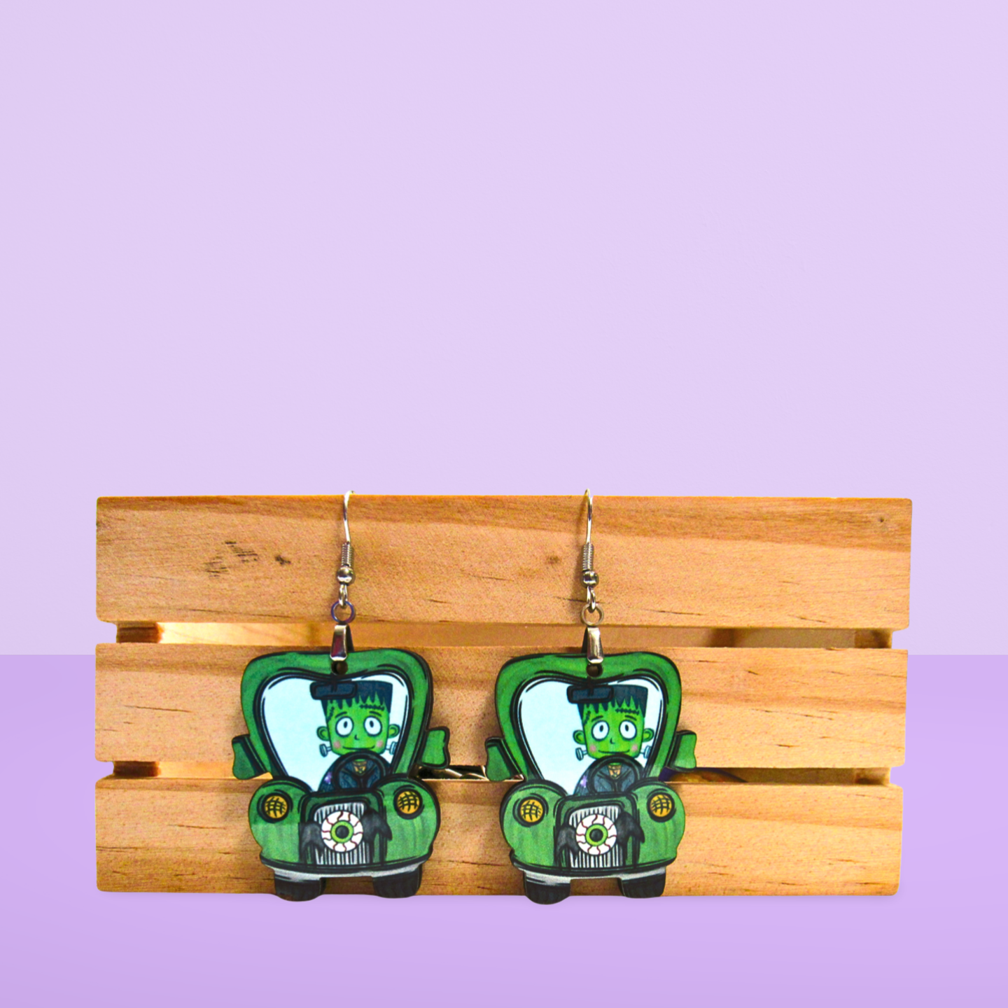 Truck Shaped Sublimated Earring