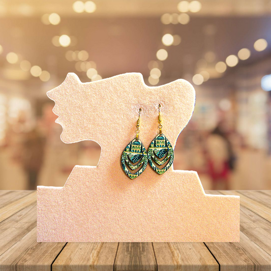 Open Teardrop Shaped Sublimated Earrings 1.5 inch