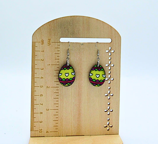 MDF-Egg Shaped Sublimated Earrings 1 inch