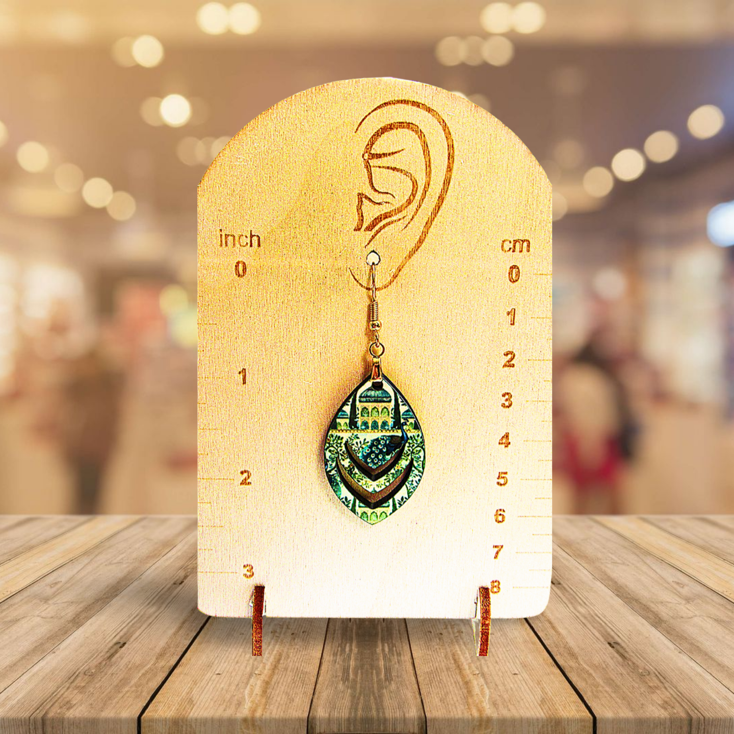 Open Teardrop Shaped Sublimated Earrings 1.5 inch