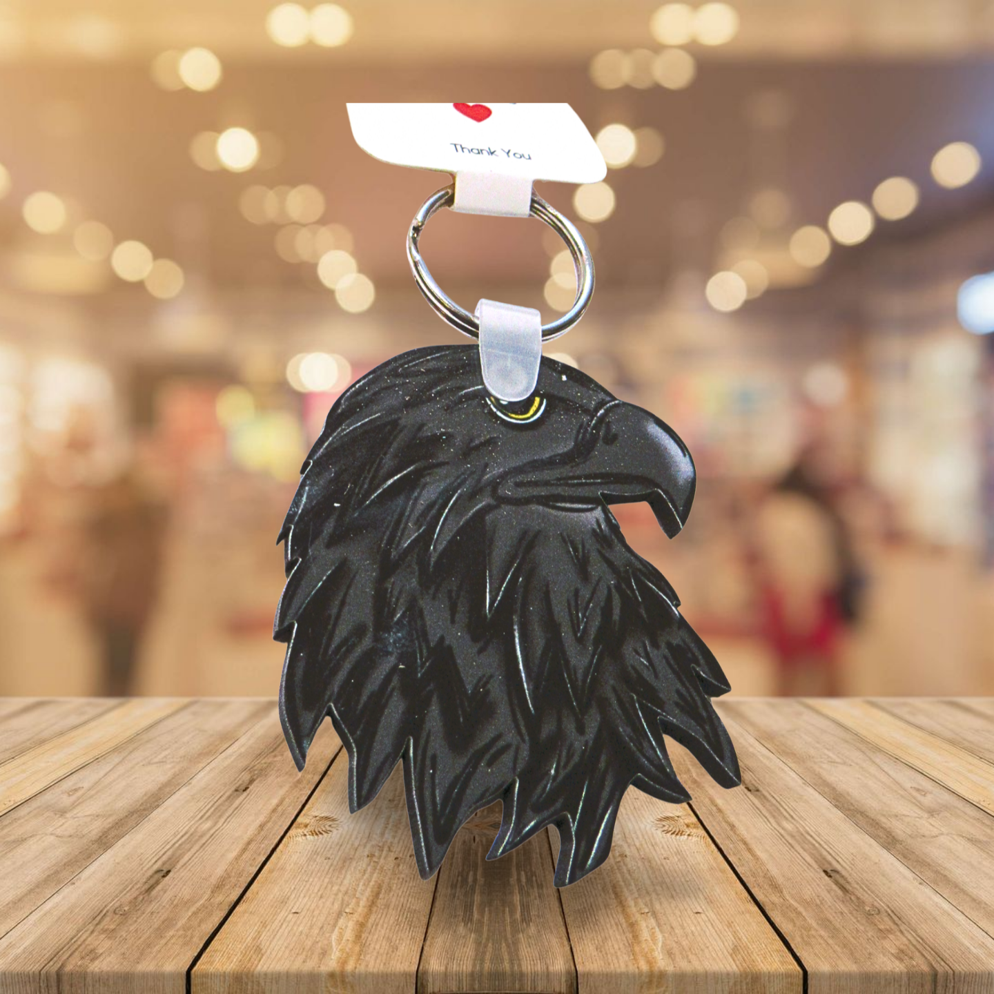 Eagle Head Shaped Sublimated Keychain