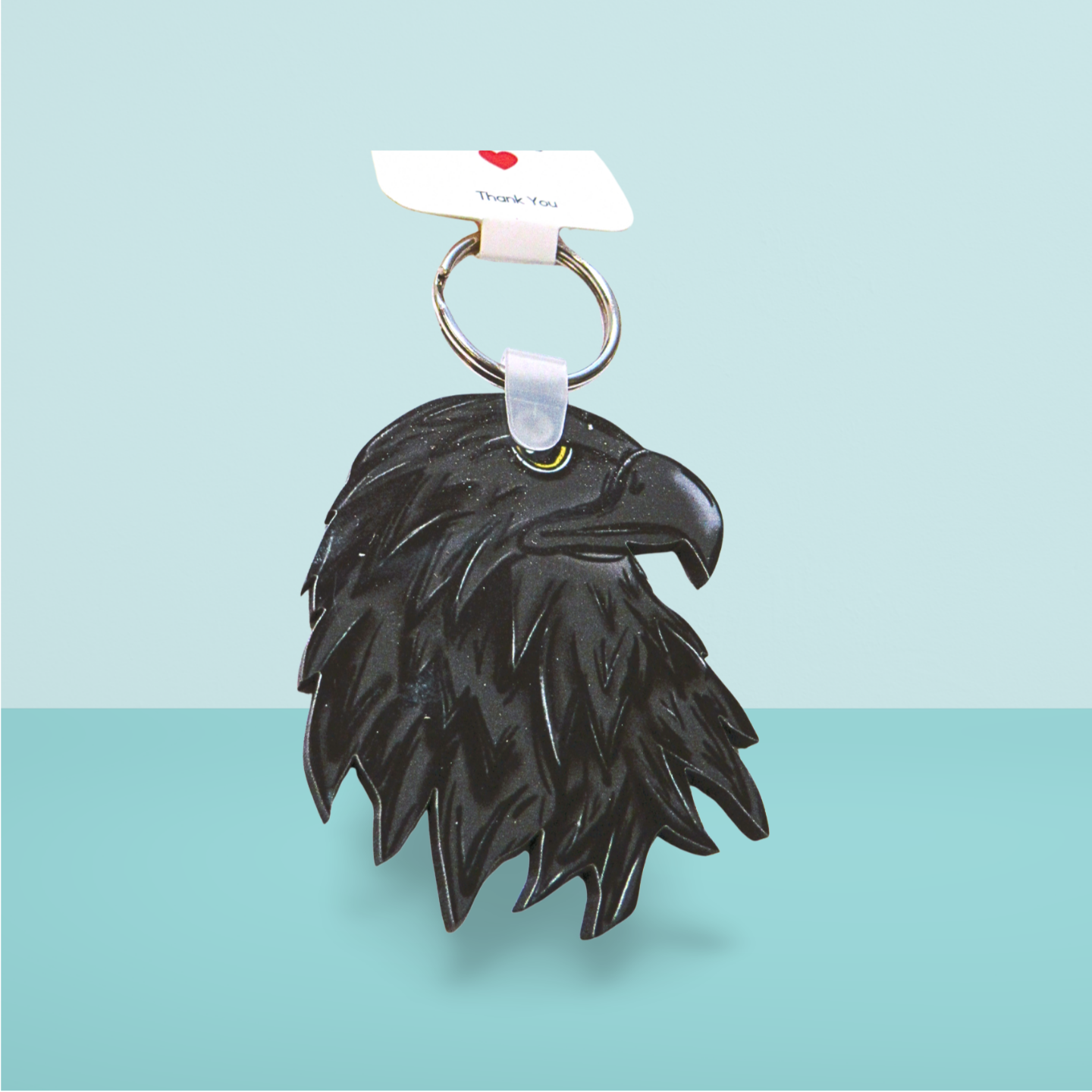 Eagle Head Shaped Sublimated Keychain