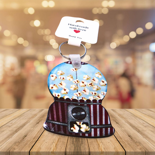 Snowglobe Shaped Sublimated Keychain