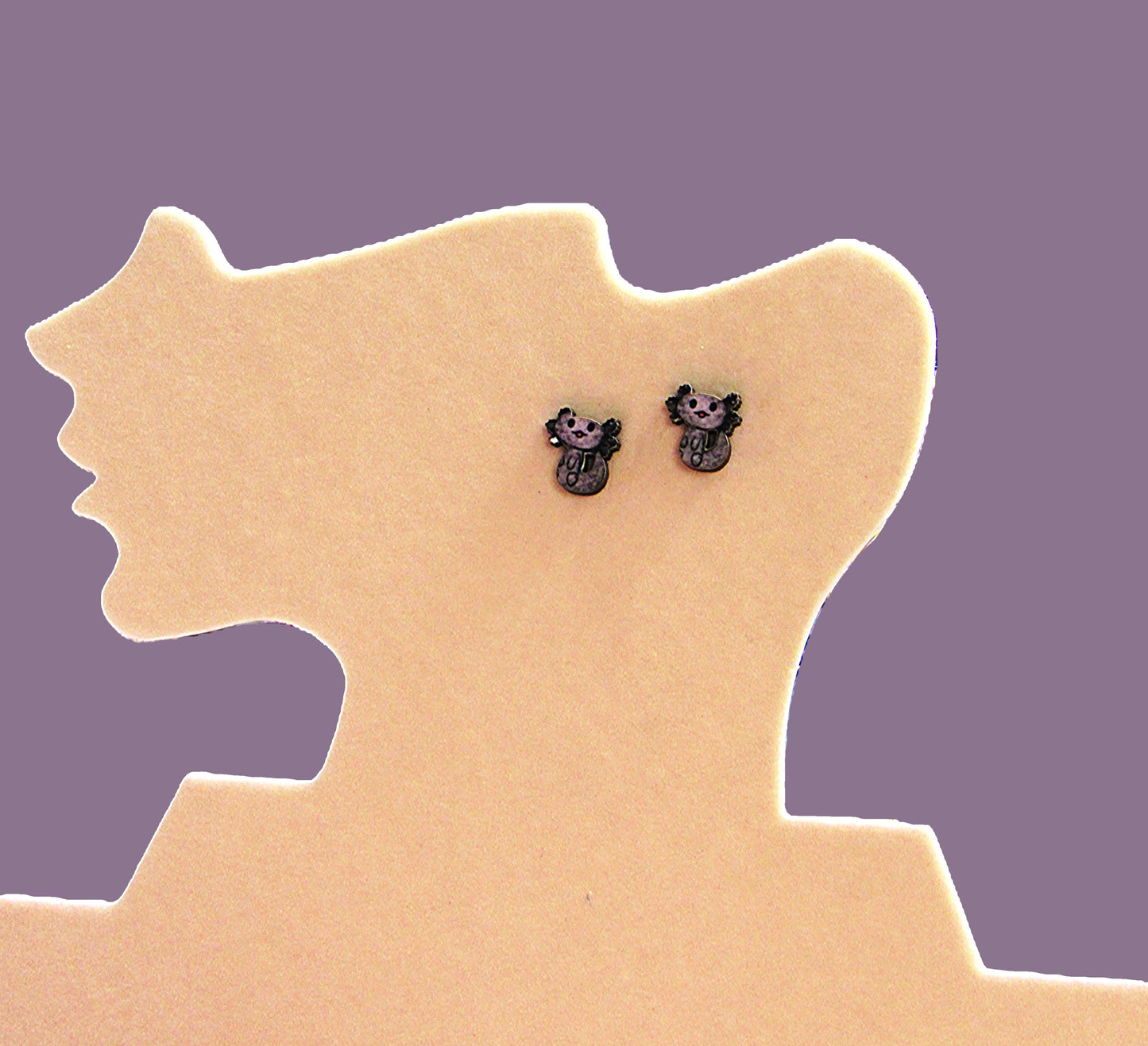Axoloti Shaped Sublimated Stud Earrings