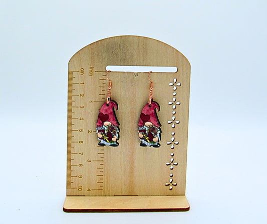 MDF-Gnome Shaped Sublimated Earring 1.5 inch