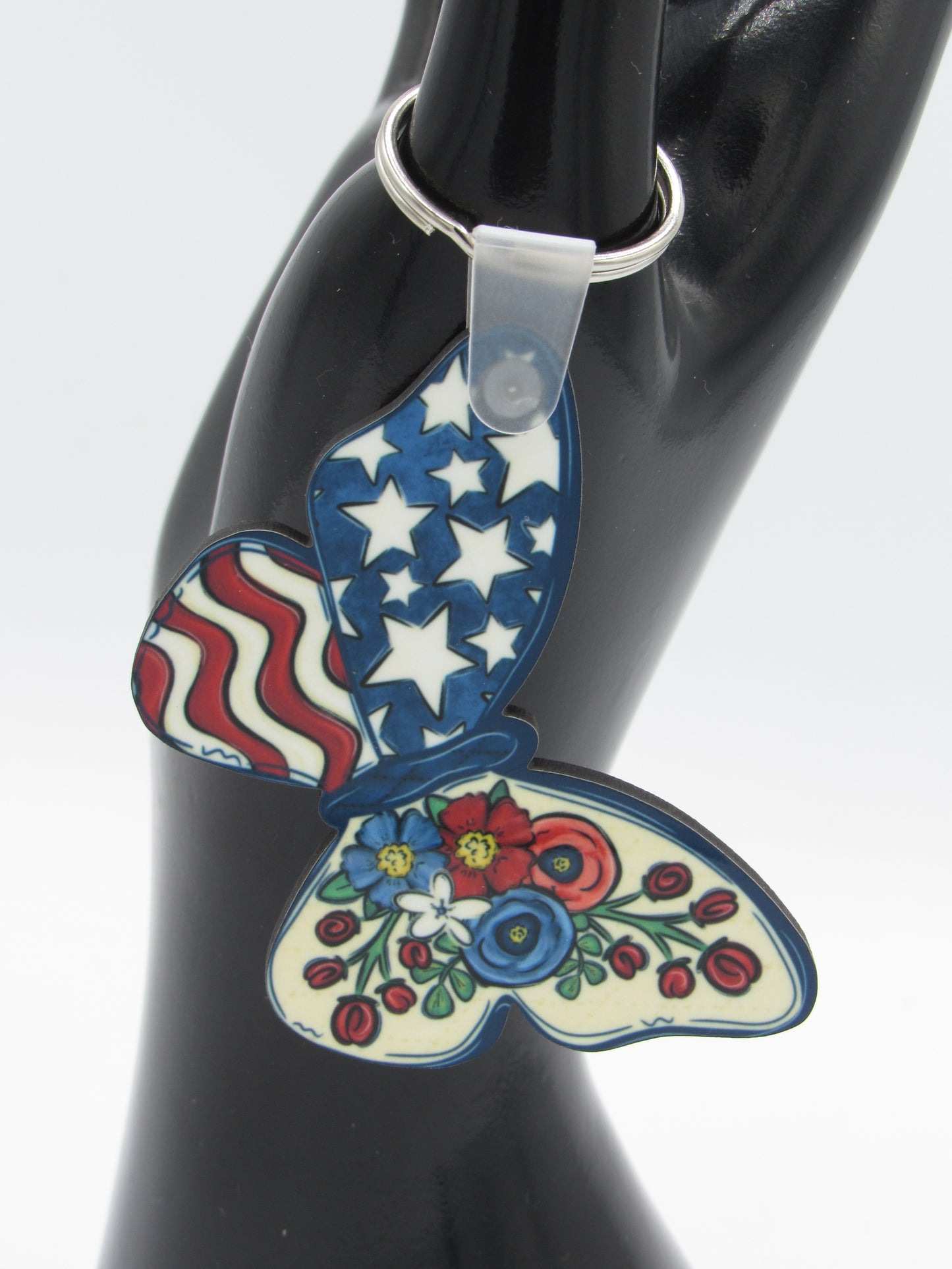 American Flag Butterfly Keyring | MDF Sublimation Accessory