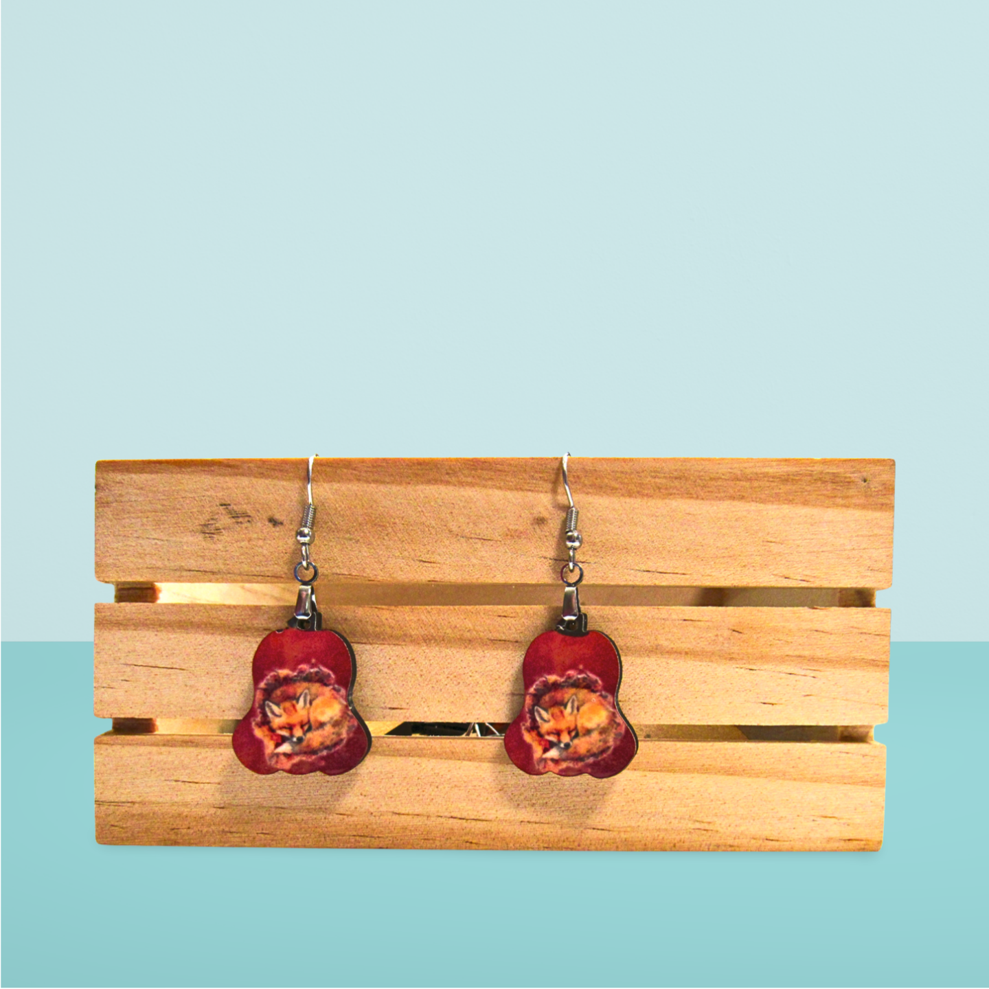 Lumpy Pumpkin Shaped Sublimated Earrings 1 inch