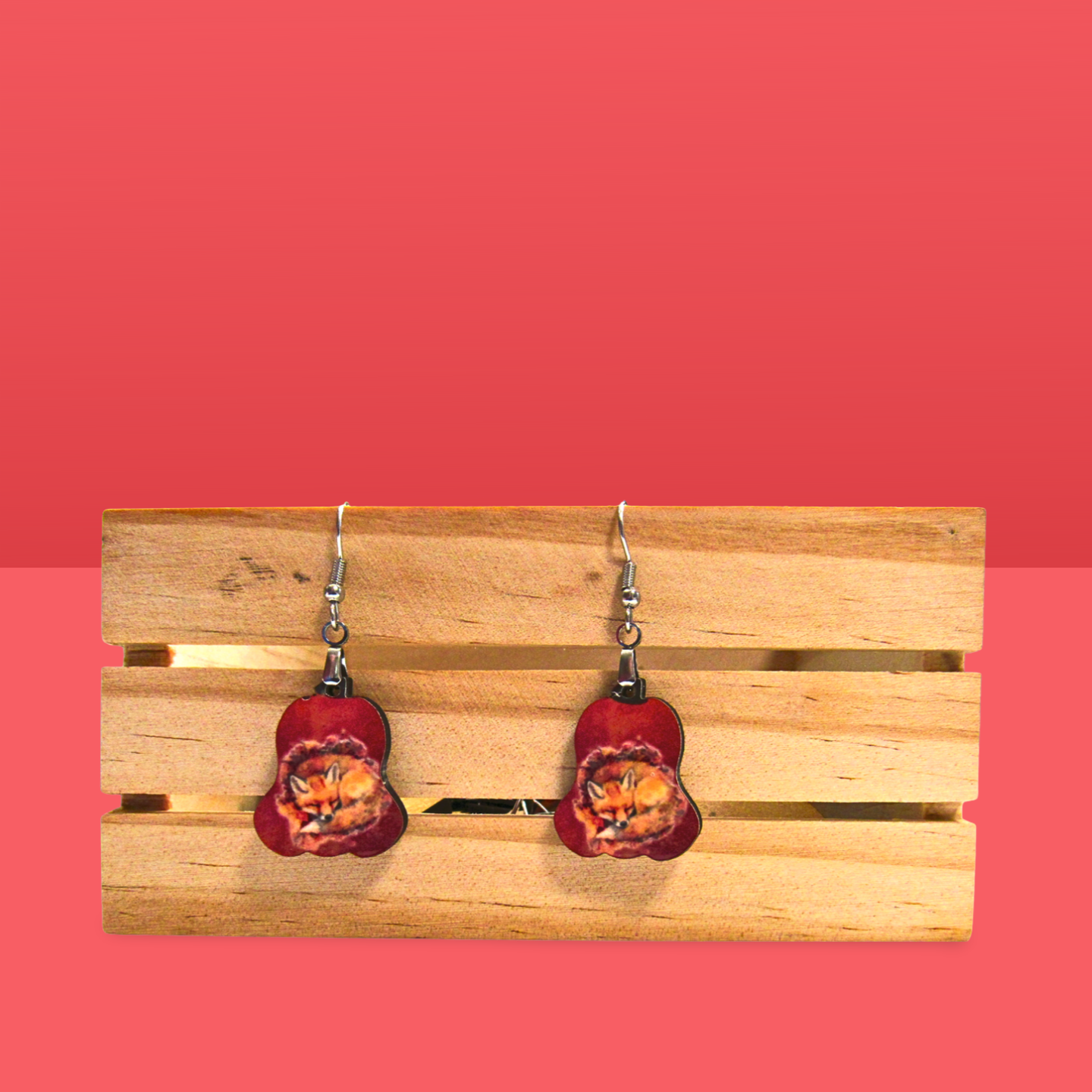 Lumpy Pumpkin Shaped Sublimated Earrings 1 inch