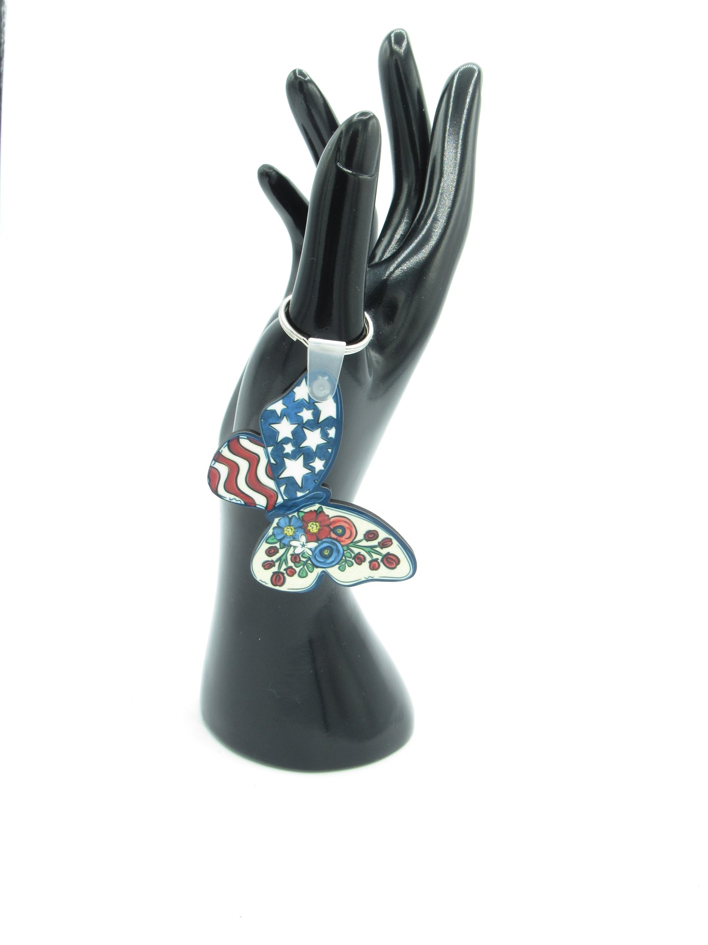 American Flag Butterfly Keyring | MDF Sublimation Accessory