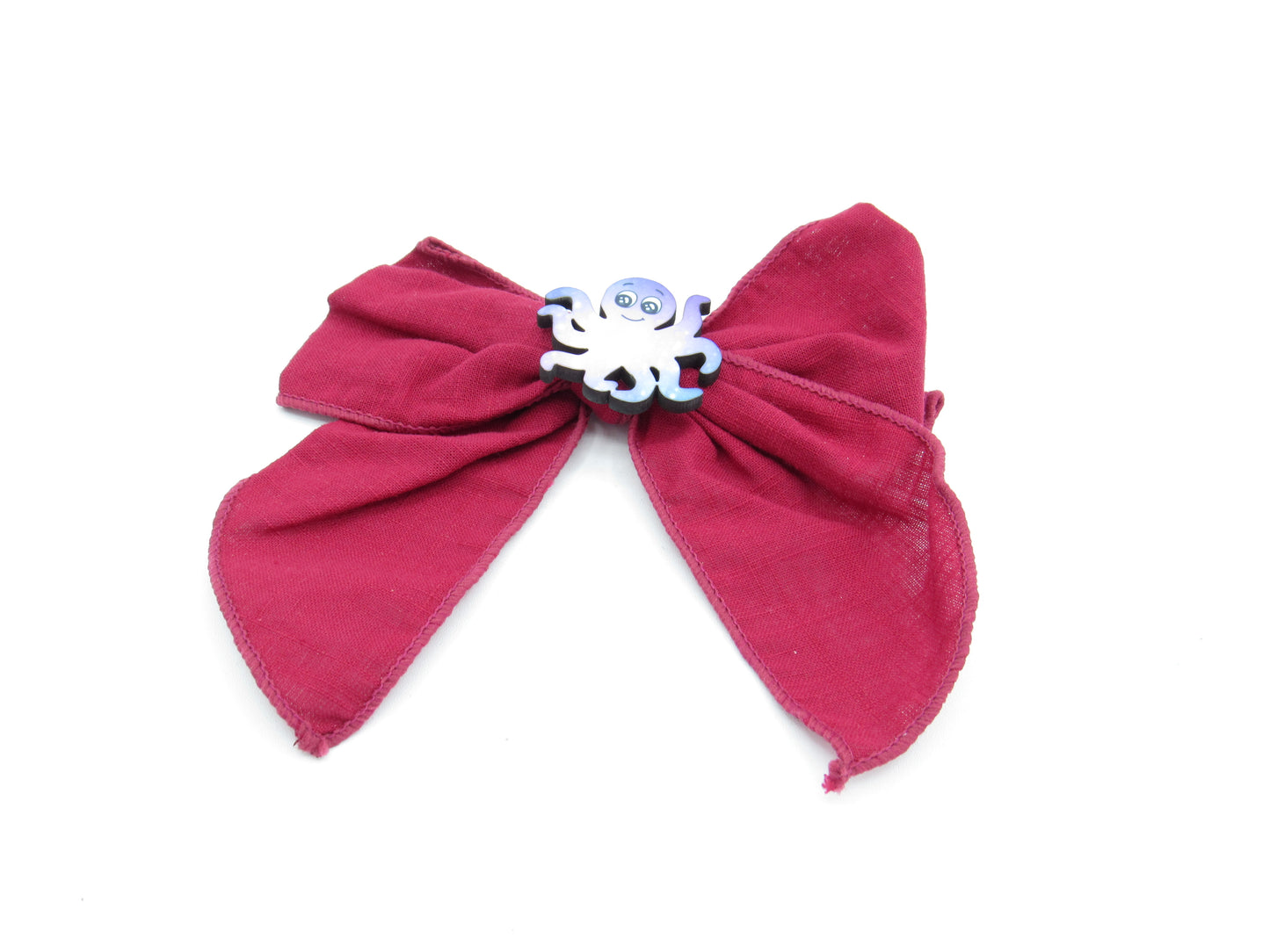 5" Girls Cotton Hair Bow with Custom Sublimated Nautical Center
